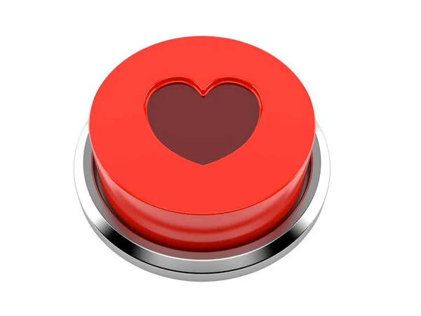 Piros szerelem gomb — Stock Fotó