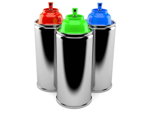 RGB spray cans — Stock Photo, Image
