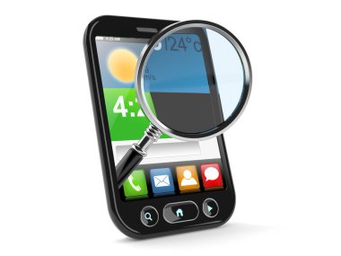 Büyüteçli akıllı telefon