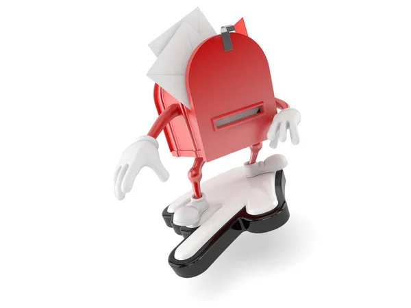 Personagem de caixa de correio navegando no cursor — Fotografia de Stock