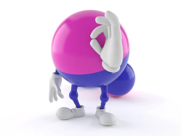 Paintball-Charakter mit OK-Geste — Stockfoto