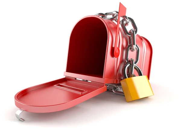 Open mailbox with chain — Stock Photo, Image