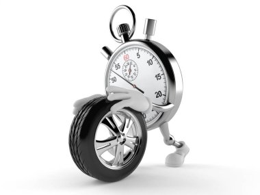 Stopwatch karakteri yedek tekerleği döndürüyor