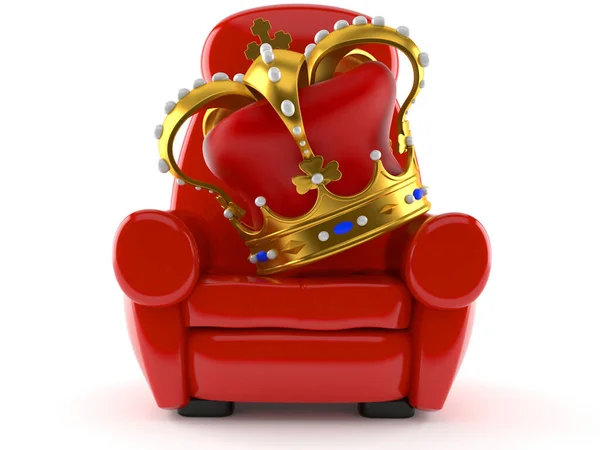 Crown with throne — Stock Photo, Image
