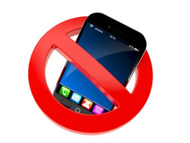 Akıllı telefonlu yasak tabela