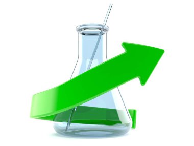 Sample with green arrow