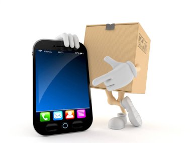 Akıllı telefonlu paket karakteri