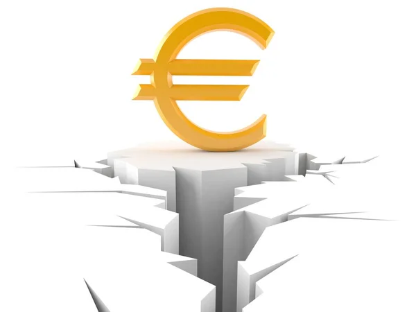Koncept problému měny eura — Stock fotografie