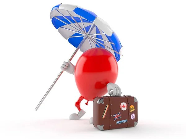 Balloon character with luggage — Stock Fotó