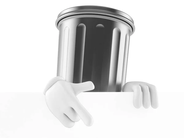 Trash can character — Stock Photo, Image