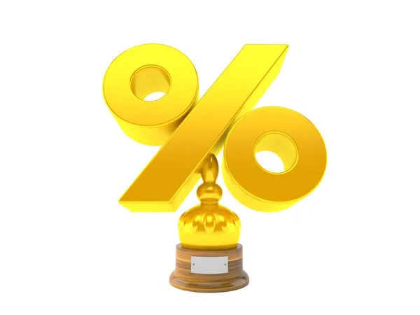 Troféu percentual — Fotografia de Stock