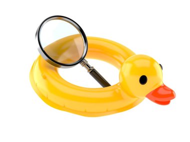 Büyüteçle ördek şamandırası