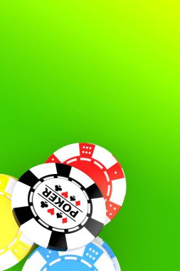 Bir yığın kumar fişi.