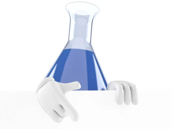 Chemistry flask character — Stock Photo, Image