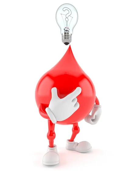 電球と血滴の文字 — ストック写真