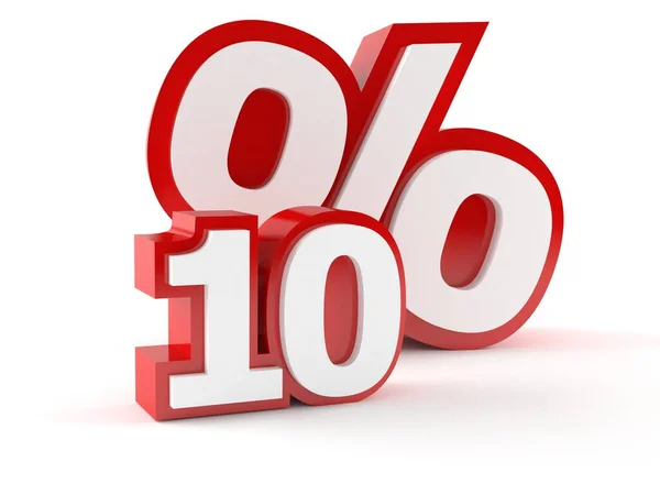 Símbolo percentual com dez números — Fotografia de Stock