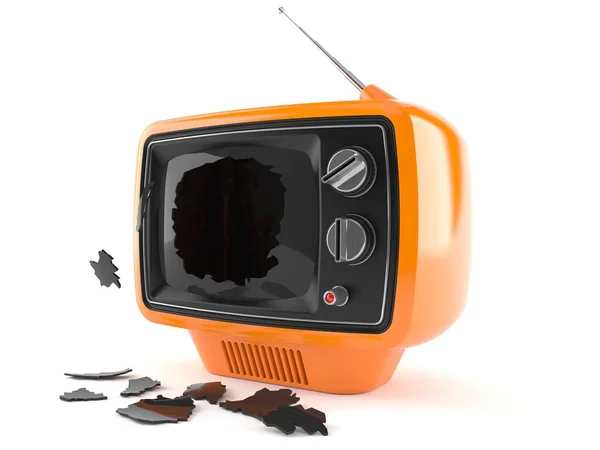 Broken TV — Stock Photo, Image