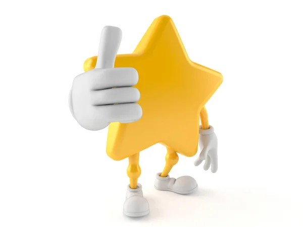 Зоряний персонаж з великими пальцями вгору — стокове фото