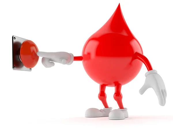 Caráter de gota de sangue botão — Fotografia de Stock