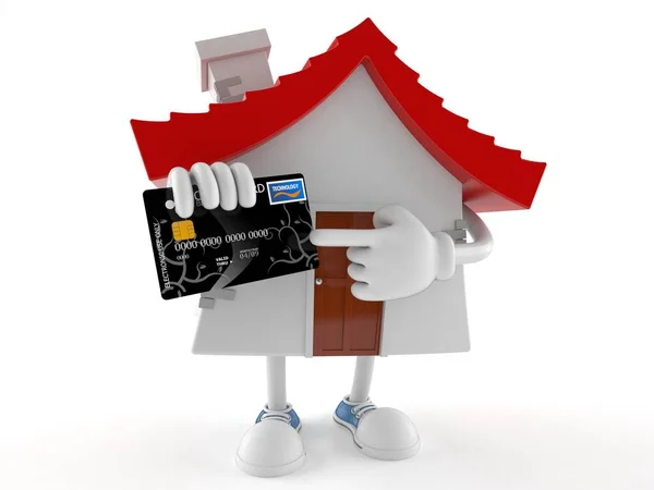 신용카드가 붙은 집 문자 — 스톡 사진