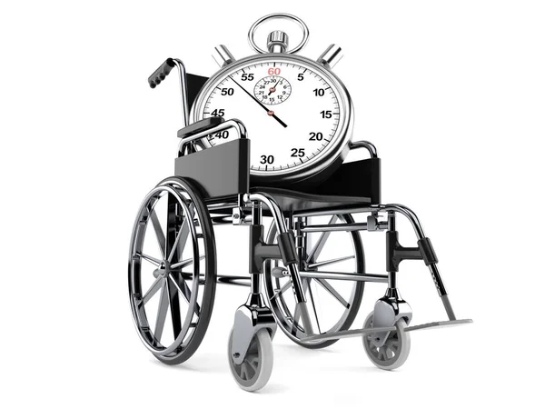 Αναπηρική καρέκλα με χρονόμετρο — Φωτογραφία Αρχείου