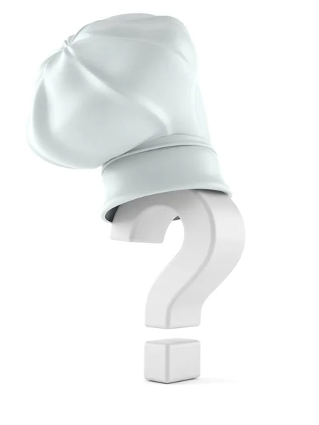 Question mark with chef's hat — Stock Photo, Image