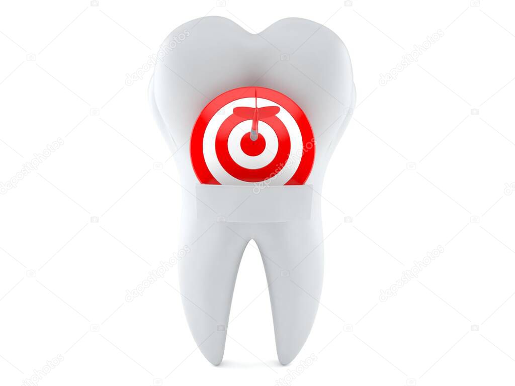 Tooth with bull's eye