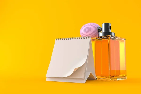 Butelka perfum ze ślepym kalendarzem — Zdjęcie stockowe