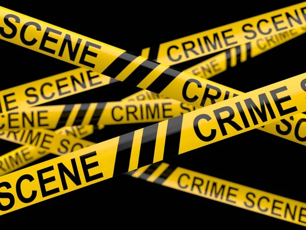 Cordon tape with crime scene text — Stock Photo, Image