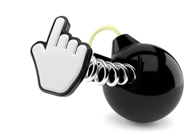 Bomb with cursor icon — Stock Photo, Image