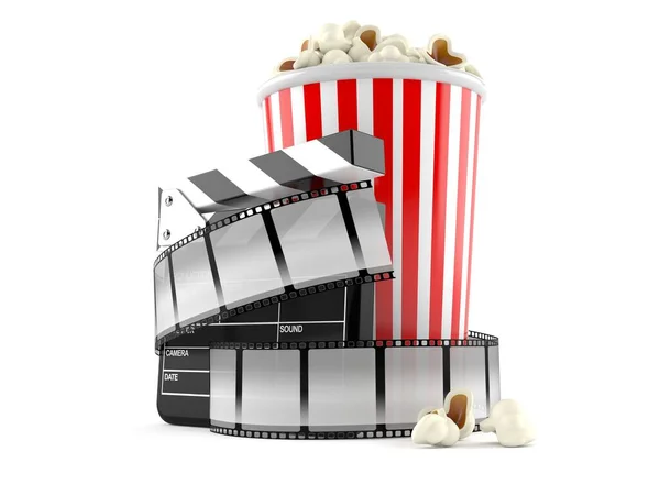 Filmstreifen mit Popcorn — Stockfoto