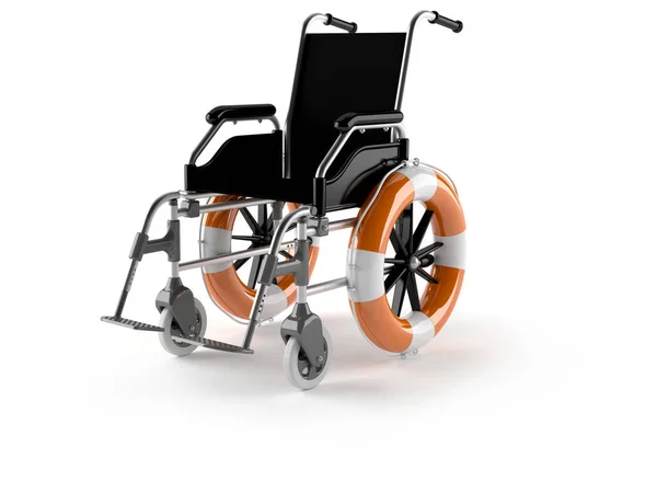 Koncept invalidního vozíku s bójemi — Stock fotografie