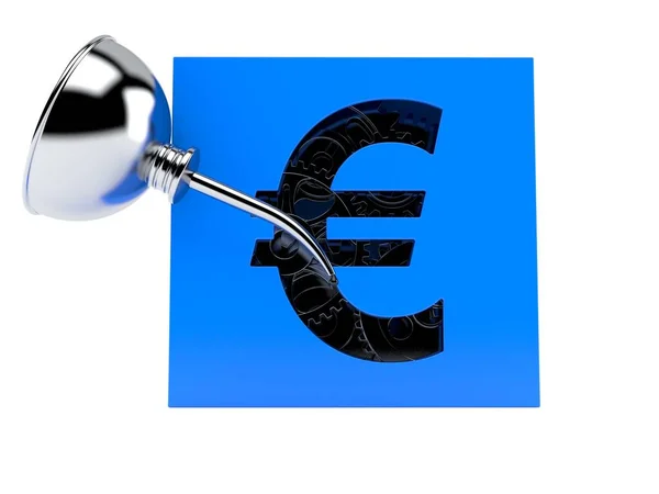 Euro caja con engranajes —  Fotos de Stock