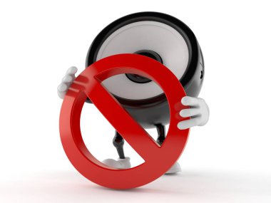 Yasak işareti olan sözcü karakter