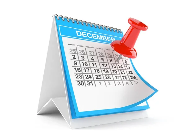 Calendario con Thumbtack — Foto de Stock
