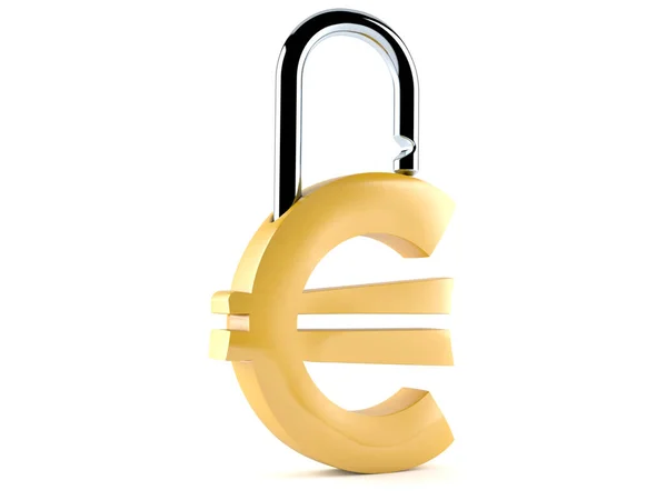 Euro visací zámek koncept — Stock fotografie