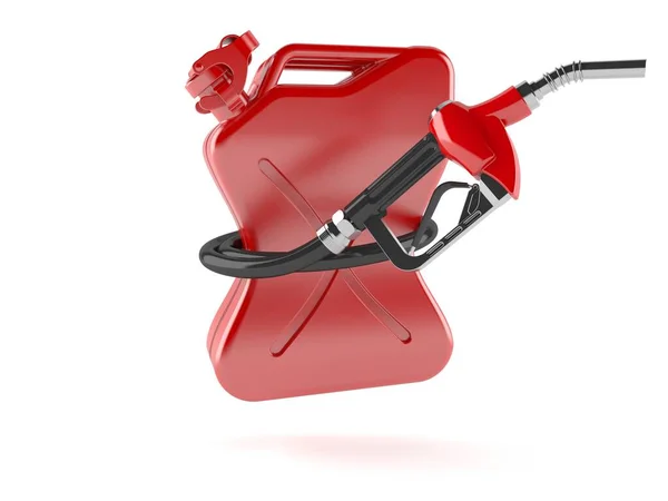 Gasoline nozzle with canister — Stock Photo, Image