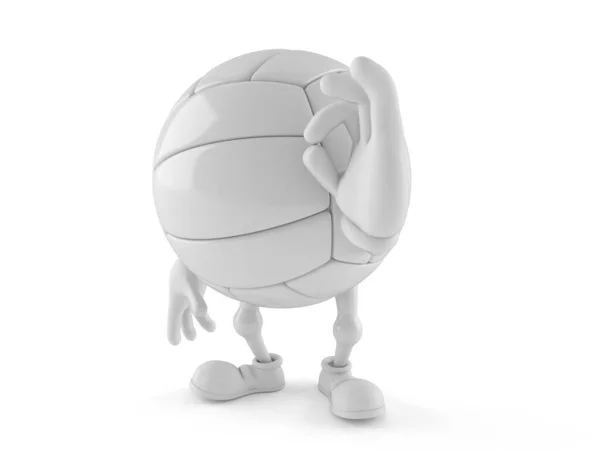 Personaje de voleibol con gesto ok —  Fotos de Stock