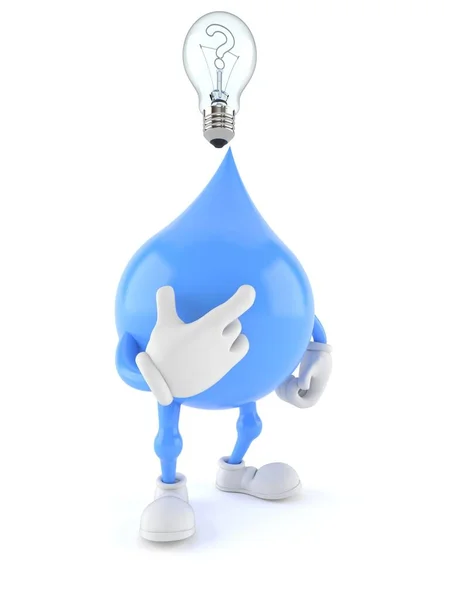 Water drop character thinking