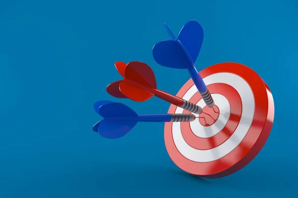 Bull's eye with darts — Stock Photo, Image