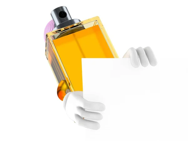 Carácter de perfume detrás de pizarra blanca — Foto de Stock