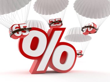 Paraşüt numaraları ile yüzde işareti