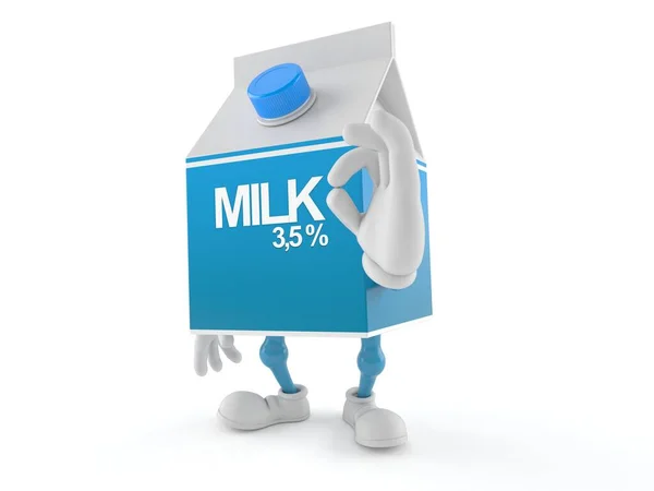 Caráter da caixa de leite — Fotografia de Stock