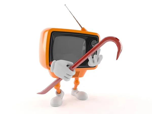 Retro Tv-tecken med kofot — Stockfoto