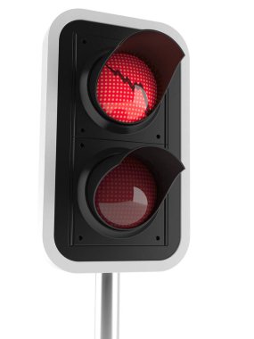 Trafik ışıklarıyla kriz sembolü