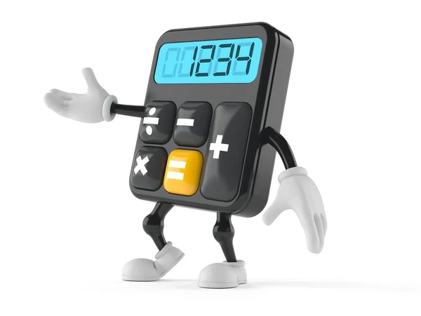 Calculator character — Stock Photo, Image