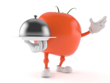 Domates karakteri catering kubbesini tutuyor