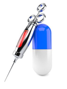 İlaçlarla şırınga