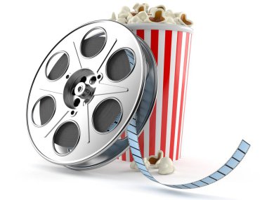 Patlamış mısırlı film makarası.