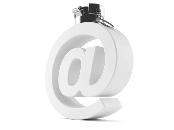 Символ електронної пошти з запобіжником — стокове фото
